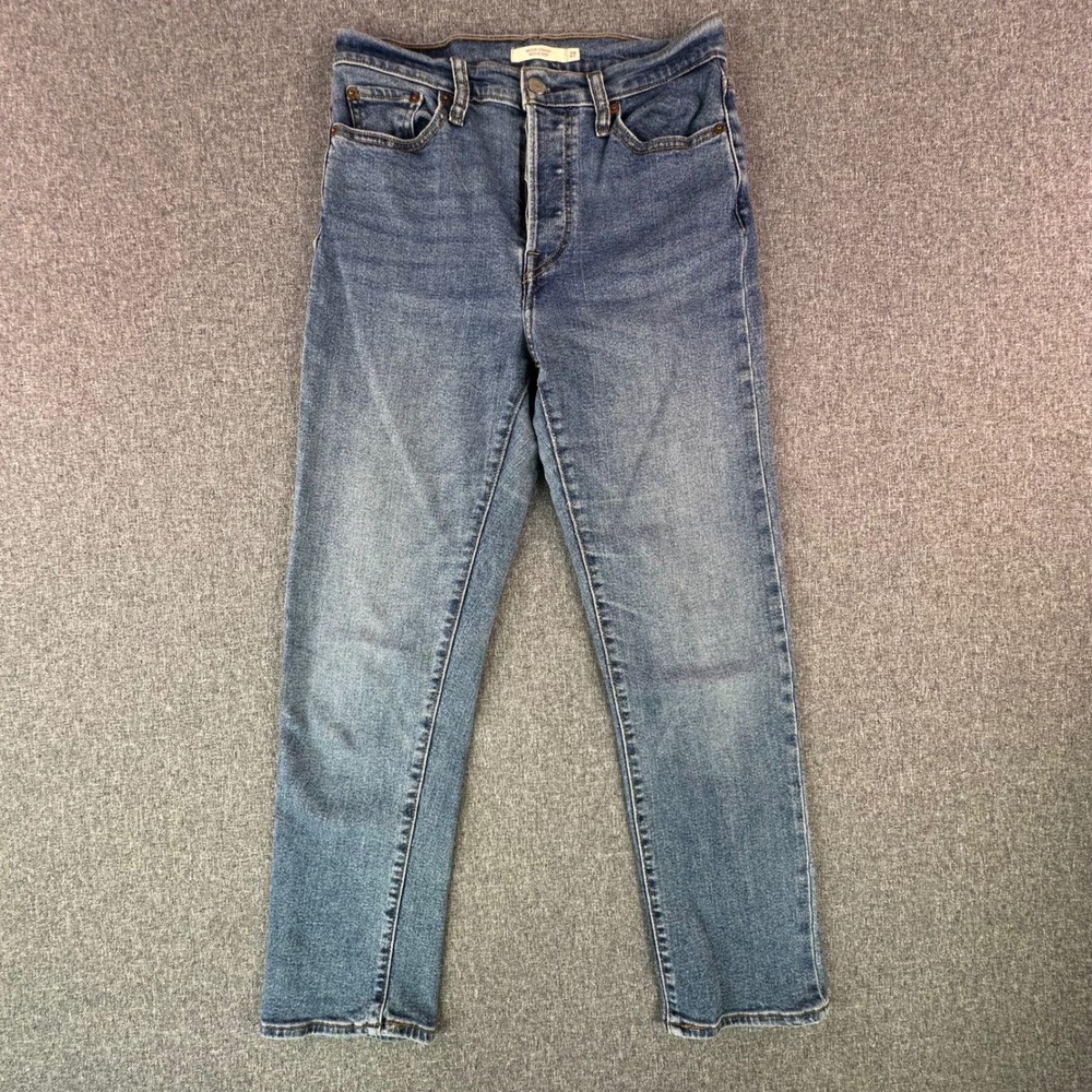 Levi's Jeans Womens 27 Wedgie Straight Blue High Rise Button Fly 34964-0130